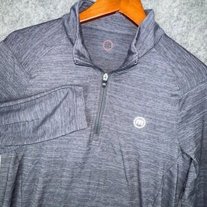 TravisMathew Pullover Mens S Grey Heather Quarter Zip Golf Performance Active